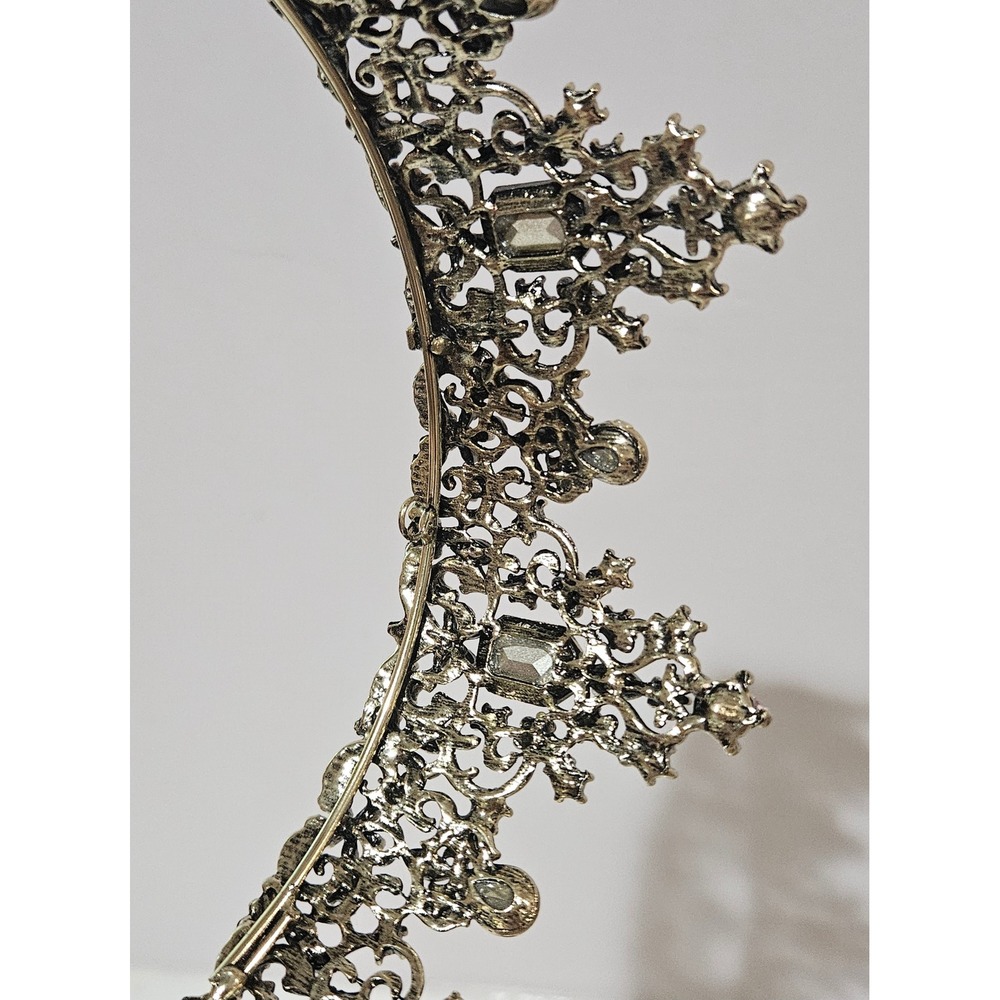 Multi Color Rhinestone Full Round Crown Tiara Pageant - Picture 9 of 11